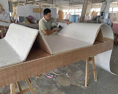 Indoor playground equipment manufacturing facility in China with production line and quality control