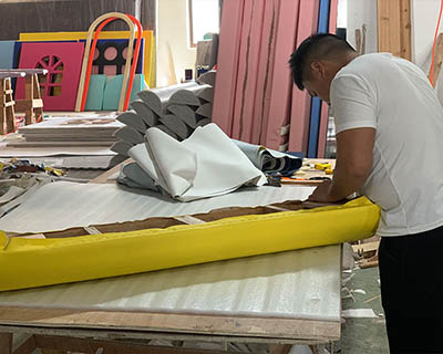 Indoor playground equipment manufacturing facility in China with production line and quality control
